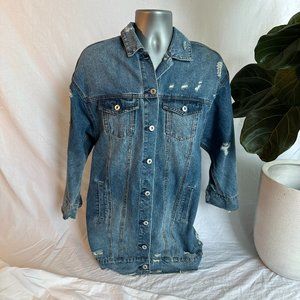 Rare Vintage Women's Longline Denim Jacket | Size: M
